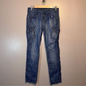 MNG Mango Jeans cargo style denim pants
